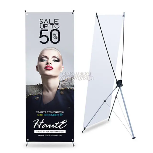 Standee Chữ X Cường Lực Sắt Dày, Nặng 60x160cm